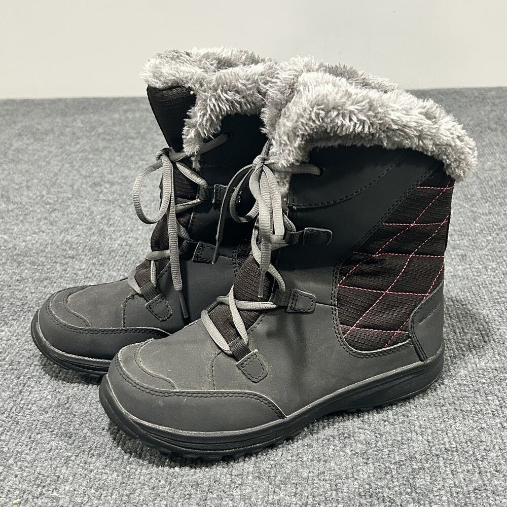 Columbia Ice Maiden II Waterproof Winter Snow Boots Black/Gray Women's Sz 5